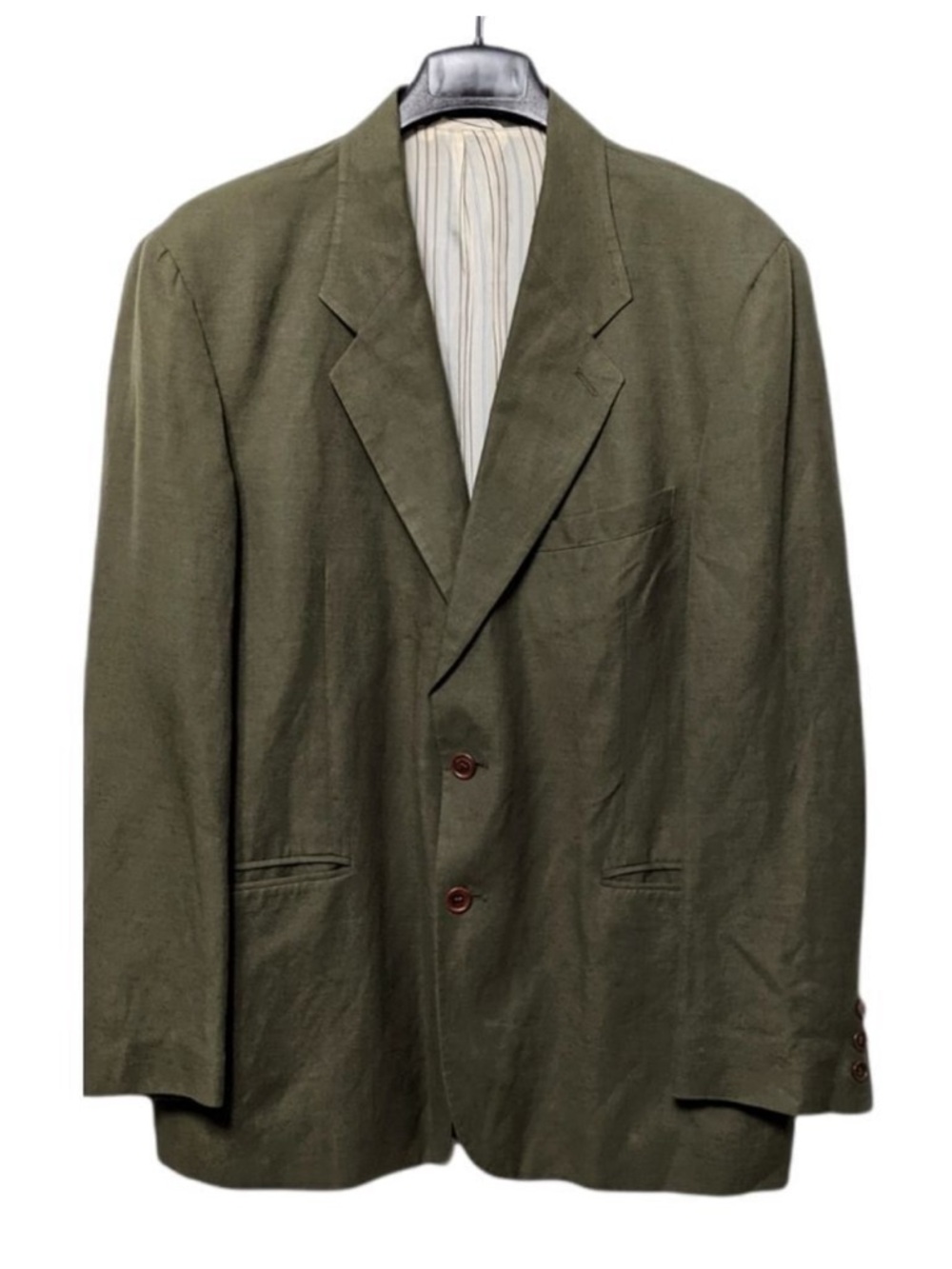 UNITED COLORS OF BENETTON Men's Green Linen Blazer 48